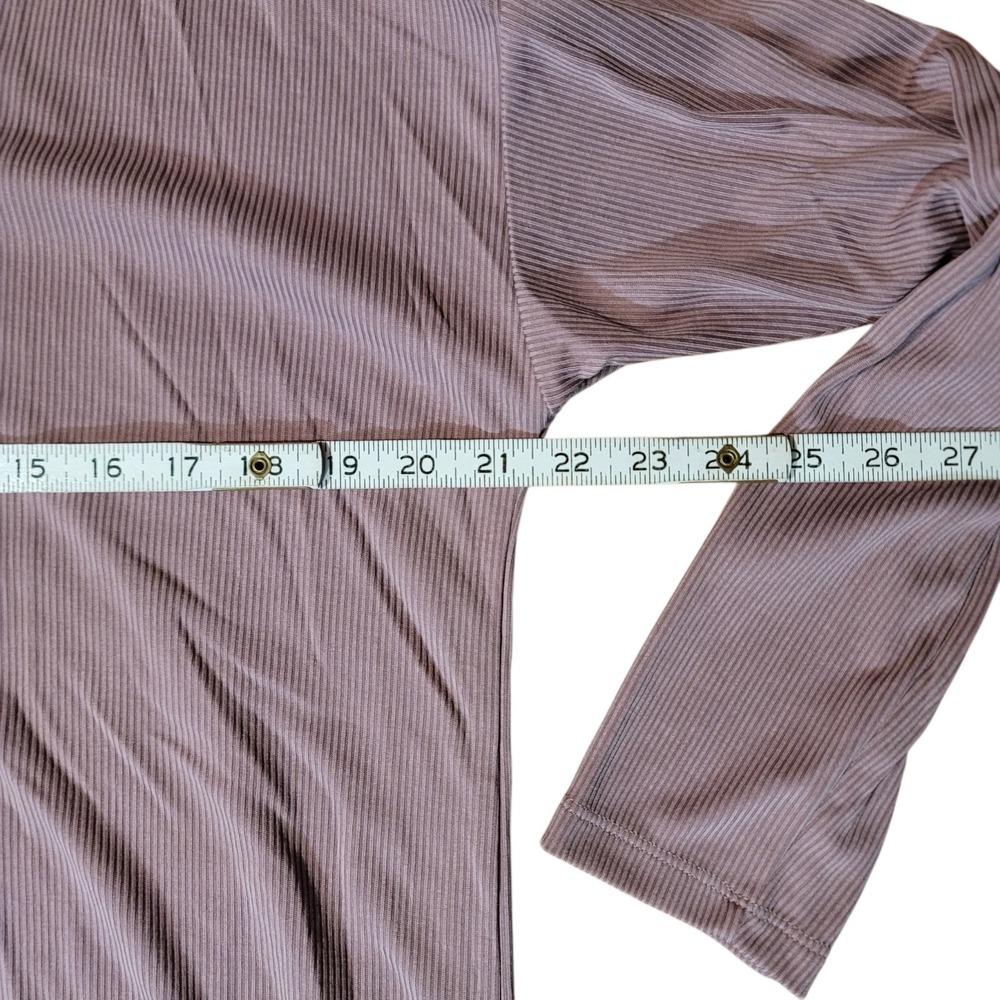 Pure J. Jill Purple Ribbed Cowl Neck Pullover Tunic Top Sz Med Baggy Lagenlook - Picture 3 of 6